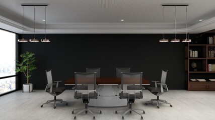 modern office meeting room for company logo mockup