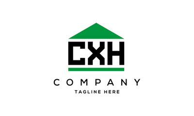 Obraz premium letter CXH house for real estate logo design vector