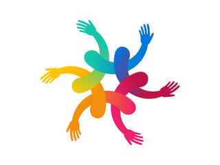 Inclusion and diversity culture equity logo. People hold hands with gender equality icon. Inclusion infographic. Disability rights. Culture team group. Social equity and gender equality logo. Vector