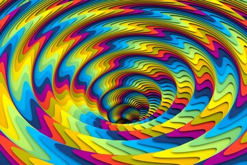 Fototapeta na wymiar Colorful whirl abstract background 3D render illustration