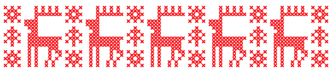 Folk embroidery scheme cross-stitch deer