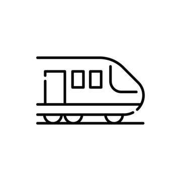recommend clip art: Train vector outline icon style illustration. Eps 10 file