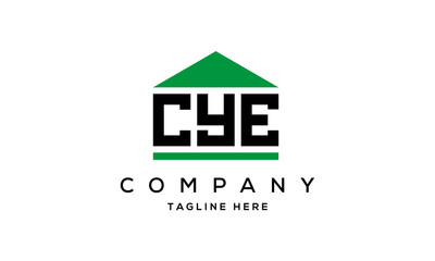 letter CYE house for real estate logo design vector
