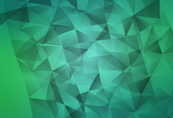 Obraz premium Light Green vector backdrop with lines, triangles.