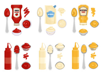 Sauce Kitchenware Realistic Composition