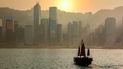 Hong Kong harbour, Victoria Harbour Hong Kong.