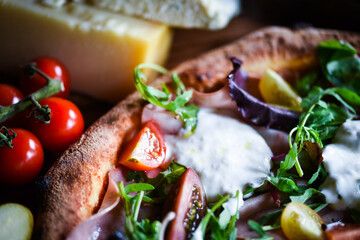 delicious Italian pizza with fresh ingredients