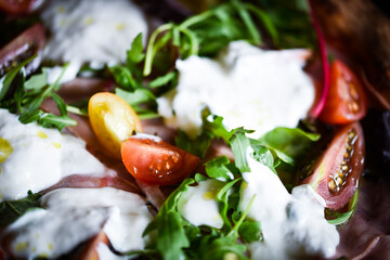 delicious Italian pizza with fresh ingredients