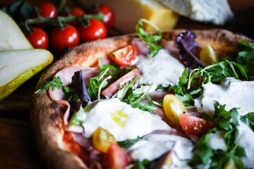 delicious Italian pizza with fresh ingredients