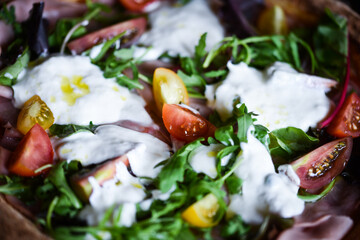 delicious Italian pizza with fresh ingredients
