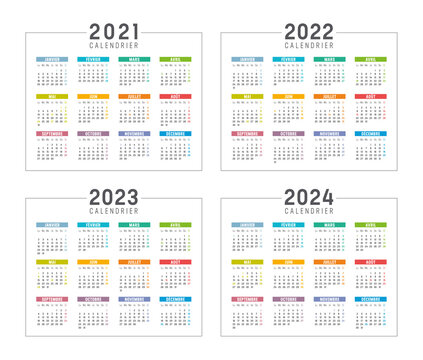 Calendrier Agenda 2021, 2022, 2023, 2024