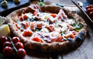 delicious Italian pizza with fresh ingredients
