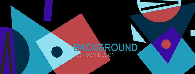 Abstract background with blocks, lines, geometric shapes. Techno or business concept for wallpaper, banner, background, landing page