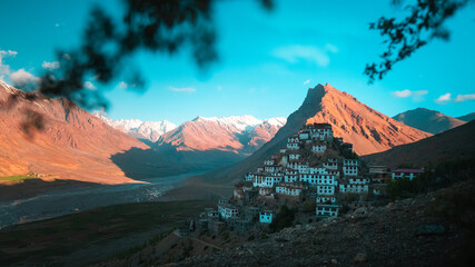 Fototapeta na wymiar key monastery, lahaul spiti valley, India