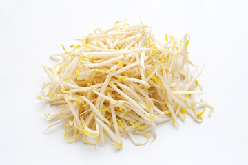 Bean sprouts on white background