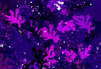 Fototapeta na wymiar Dark Purple vector background with abstract shapes.
