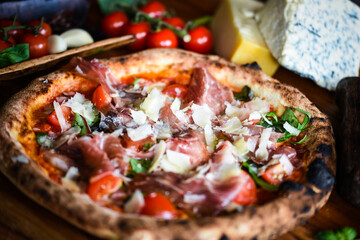 delicious Italian pizza with fresh ingredients