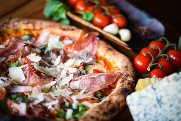 delicious Italian pizza with fresh ingredients