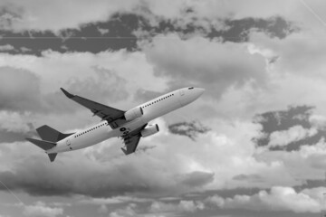 Fototapeta na wymiar Beautiful big Airlines in International Airport on sky background