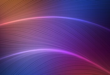 Light Blue, Red vector background with curved lines.