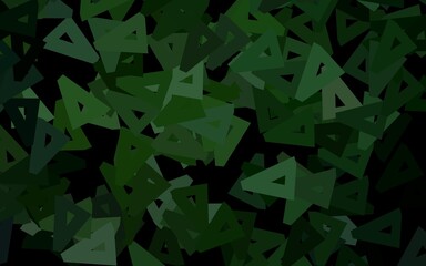 Dark Green vector pattern with polygonal style.