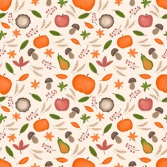 Autumn seamless pattern