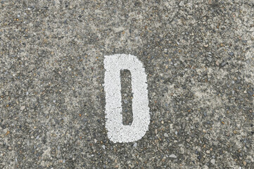 コンクリートの文字D