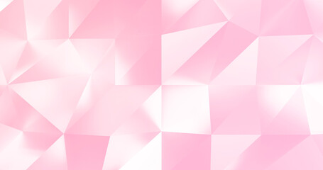 Pink polygon background 3d rendering, 3d illustration. Abstract triangle background. Pink background. Abstract pink polygon wallpaper.