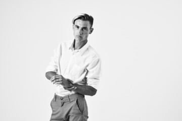 business man in white shirt studio executive manager