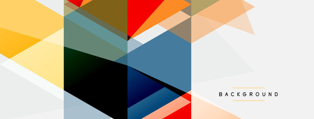 Color triangles composition, geometric abstract background. Techno or business concept, pattern for wallpaper, banner, background, landing page