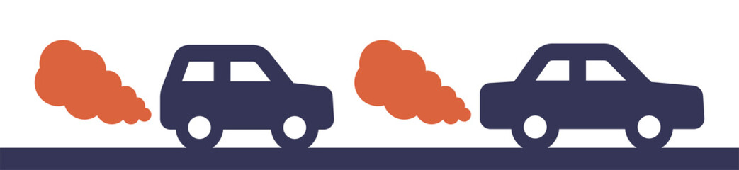 Car pollution icon vector illustration.