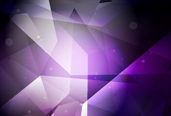 Dark Purple vector layout with lines, triangles.