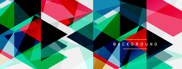 Mosaic triangles geometric background. Techno or business concept, pattern for wallpaper, banner, background, landing page