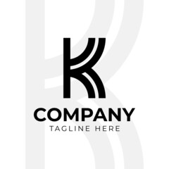 Letter K logo icon design template elements