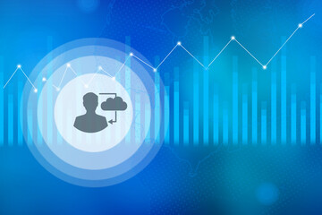 2d illustration futuristic business background pattern graph concept
