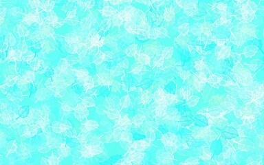 Light Green vector abstract background with leaves.