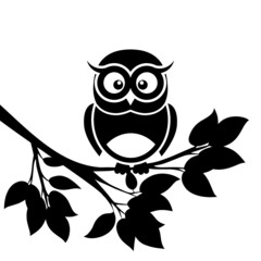 Owl icon isolated on white background