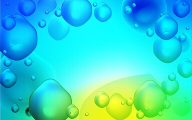 Light Blue, Green vector background with bent ribbons.