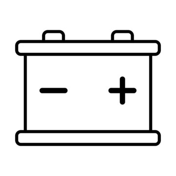 recommend clip art: Car battery outline icon. Auto energy equipment. Vector illustration isolated on white.