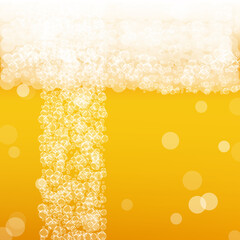 Splash beer. Background for craft lager. Oktoberfest foam. Golde