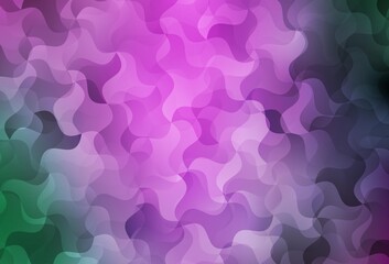 Light Pink, Green vector shining triangular background.