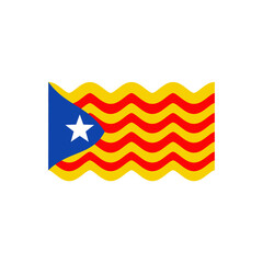 Catalonia flag icon logo design template