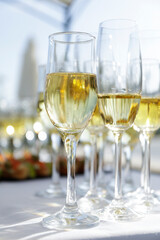 glasses of champagne
