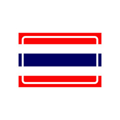 Thailand flag icon logo design template
