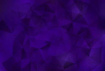 Fototapeta premium Dark Purple vector background with triangles.