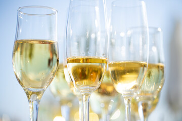 glasses of champagne