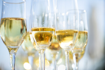glasses of champagne