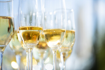 glasses of champagne