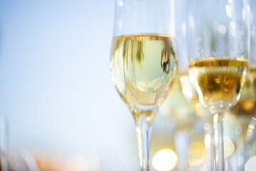 two glasses of champagne