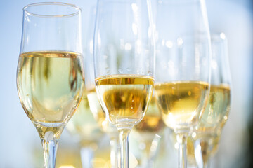 glasses of champagne